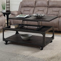 Sherlock Cocktail & 2 End Table Brown Brown Wood