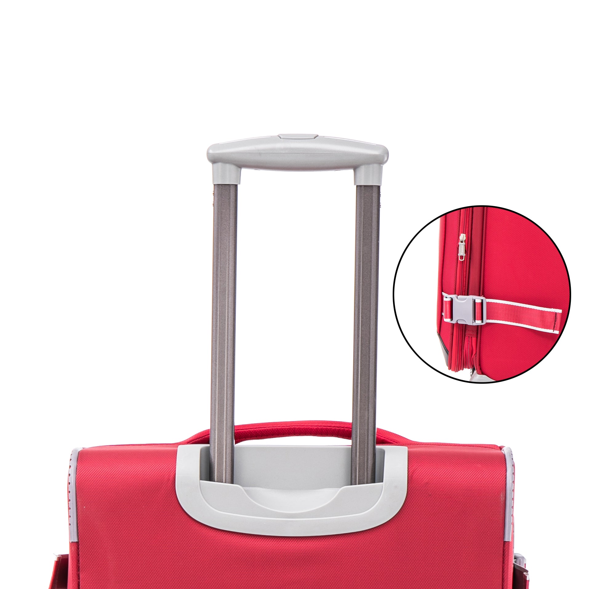 Softside Upright Luggage Set Expandable, Lightweight,4 Piece 20 24 28 32 Red Contemporary Fabric