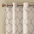 Metallic Geo Embroidered Curtain Panel Only 1 Pc Panel White Multi Polyester