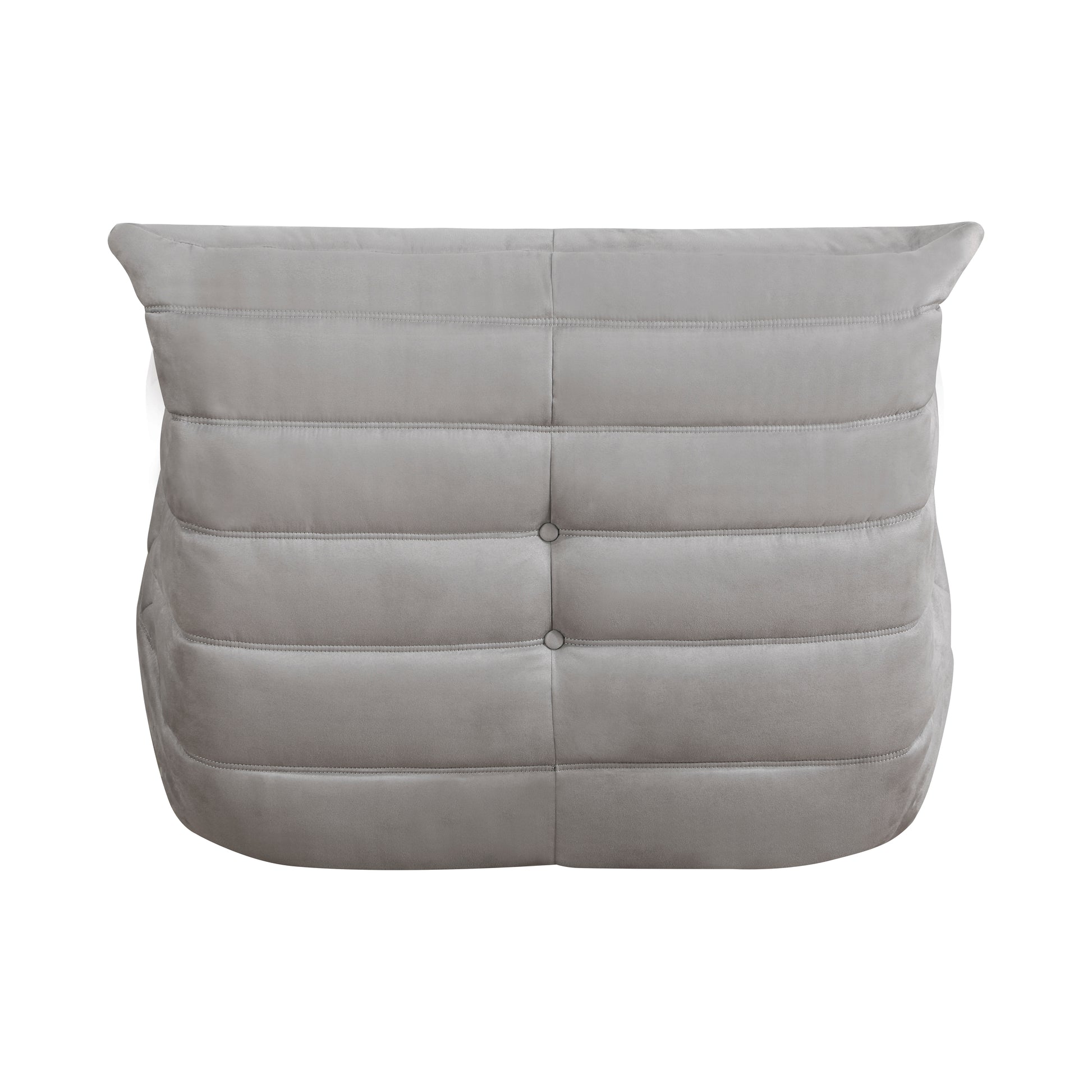 Luxury Accent Chair Button Tufted Detail Gray Microfiber Comfy Chair Living Room Furniture 1Pc Gray Primary Living Space Contemporary,Modern Microfiber
