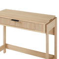 Transitional Reeded Lift Top Desk With Drawer Oak Oak Mdf Mdf