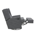 Hemingway Wingback Recliner In Dark Grey Dark Grey Fabric