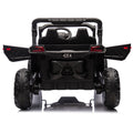 24V Two Seater Kids Ride On Utv W Parents Remote Control,Four Wheel Suspension,Slow Start,Large Wheel Design,Anti Collision Bar,Storage Space,Music,Usb,Bluetooth,Volume Control,Led Lights For Kids 3 . Black 100 149 Lbs Polypropylene