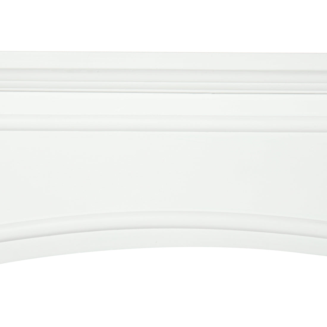 Homcom Modern Fireplace Mantel, Surround Mantels For Fireplace With Decorative Pattern Interior Width 29" White White Mdf