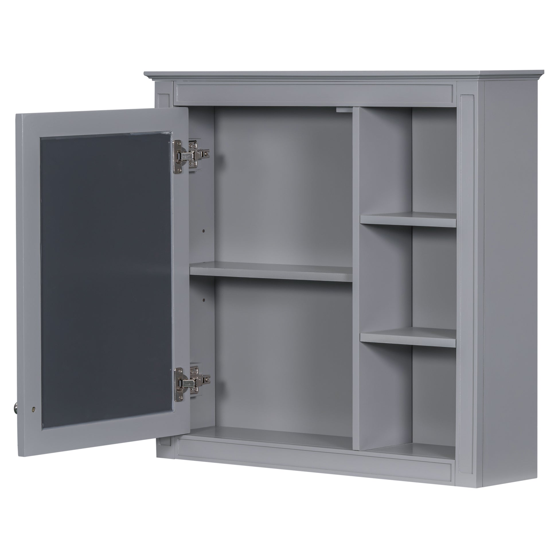 30'' Bathroom Vanity With Top Sink, Modern Bathroom Storage Cabinet With 2 Drawers And A Tip Out Drawer, Freestanding Vanity Set With Mirror Cabinet, Single Sink Bathroom Vanity Grey Bathroom Solid