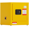 Flammable Safety Cabinet, Galvanized Steel, Laboratory Cabinets Explosion Proof Cabinets Anti Corrosion Reagents Instruments Protection Supplies Cabinet Antique Yellow Steel