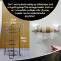 Toilet Paper Holder Holder With Shelf,Bathroom With Toilet Convenient Shelf, Holds Mega Rolls, Phone,Brown Brown Metal