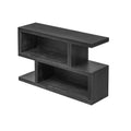 Retro Console Table With Symmetrical 2 Tier Open Shelf For Entryway And Living Room Black Black Mdf