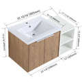 36 Inch Soft Close Doors Bathroom Vanity With Sink, A Small Storage Shelves, 24