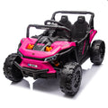 24V Kids Ride On Utv,Electric Toy For Kids W Parents Remote Control,Four Wheel Suspension,Low Start,Adjustable Speed,Multimedia Player,Early Education,Bluetooth,Rear Storage Space For Kids Aged 3 . Pink 50 99 Lbs Polypropylene