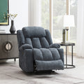 Omarion Power Recliner W Lift, Heating & Massage, Blue Velvet Lv02996 Blue Upholstered