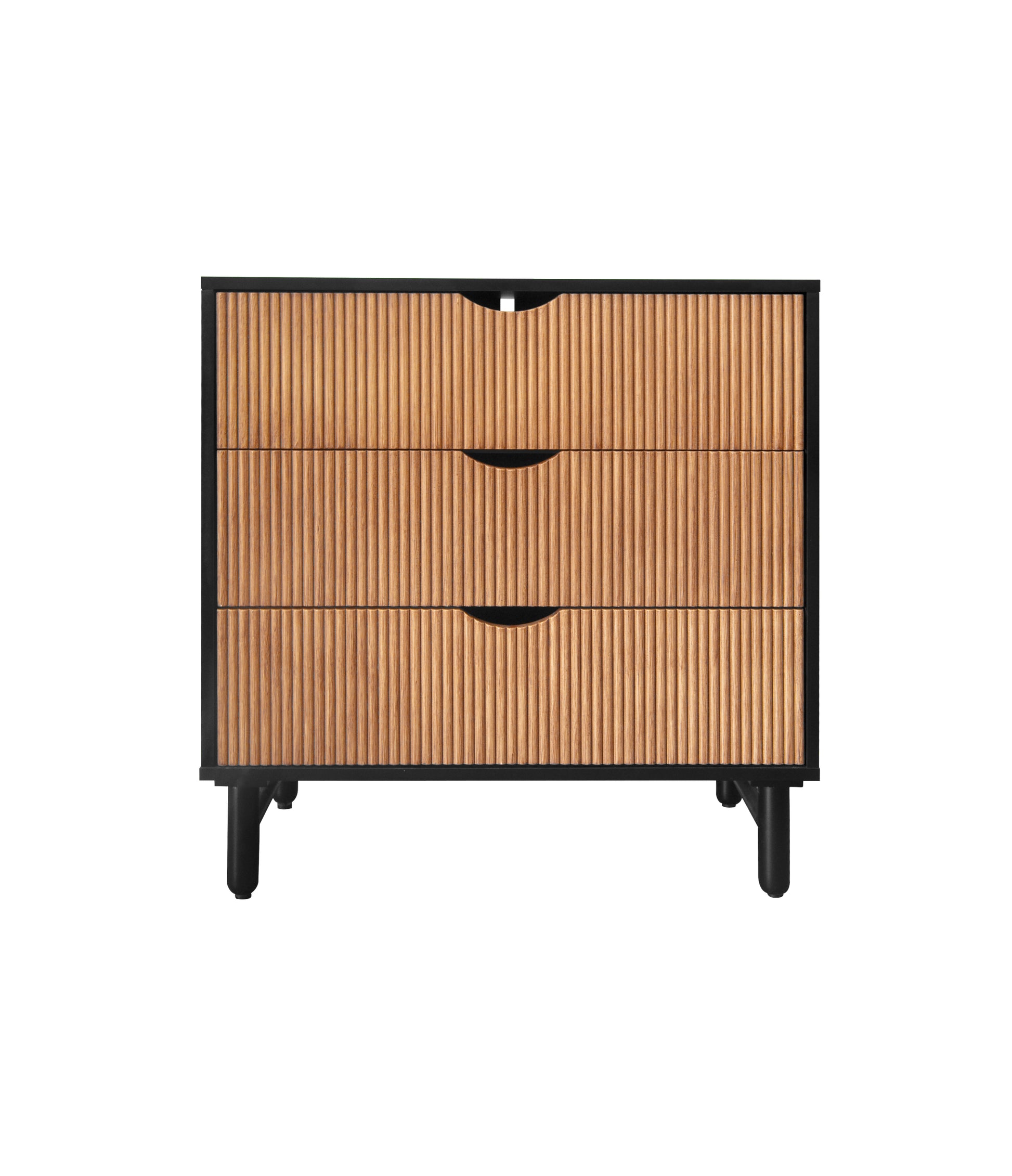 3 Drawer Cabinet, Suitable For Bedroom, Living Room, Study, Dining Room Black Particle Board