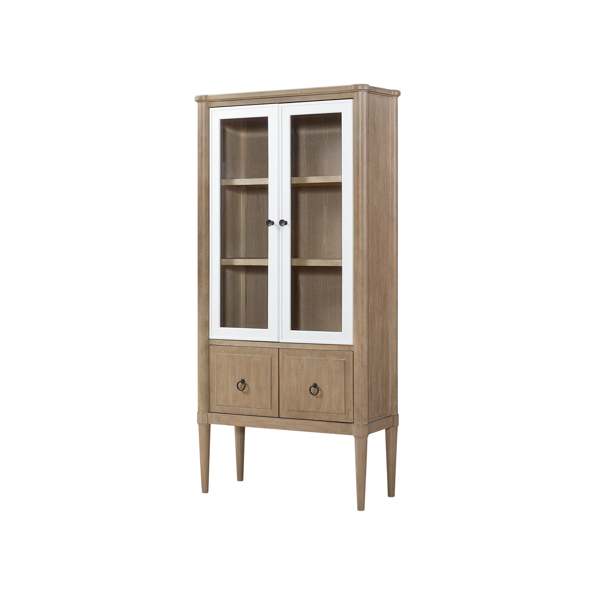 Display Bookcase In Sand Colored Finish Sand Solid Wood Mdf