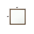 Miquell Oak Finish Mirror Oak Mirror,Synthetic Wood