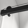 Top Rail Only, Stainless Steel Top Track With Buffer For Shower Door, 24D01P03 60Mbx Matt Black Stainless Steel