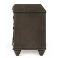 Weathered Oak 3 Drawer Nightstand Oak 3 Drawers Bedroom Rectangle Acacia Oak Wood