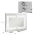 Kleankin Lighted Medicine Cabinet With Mirror, 26