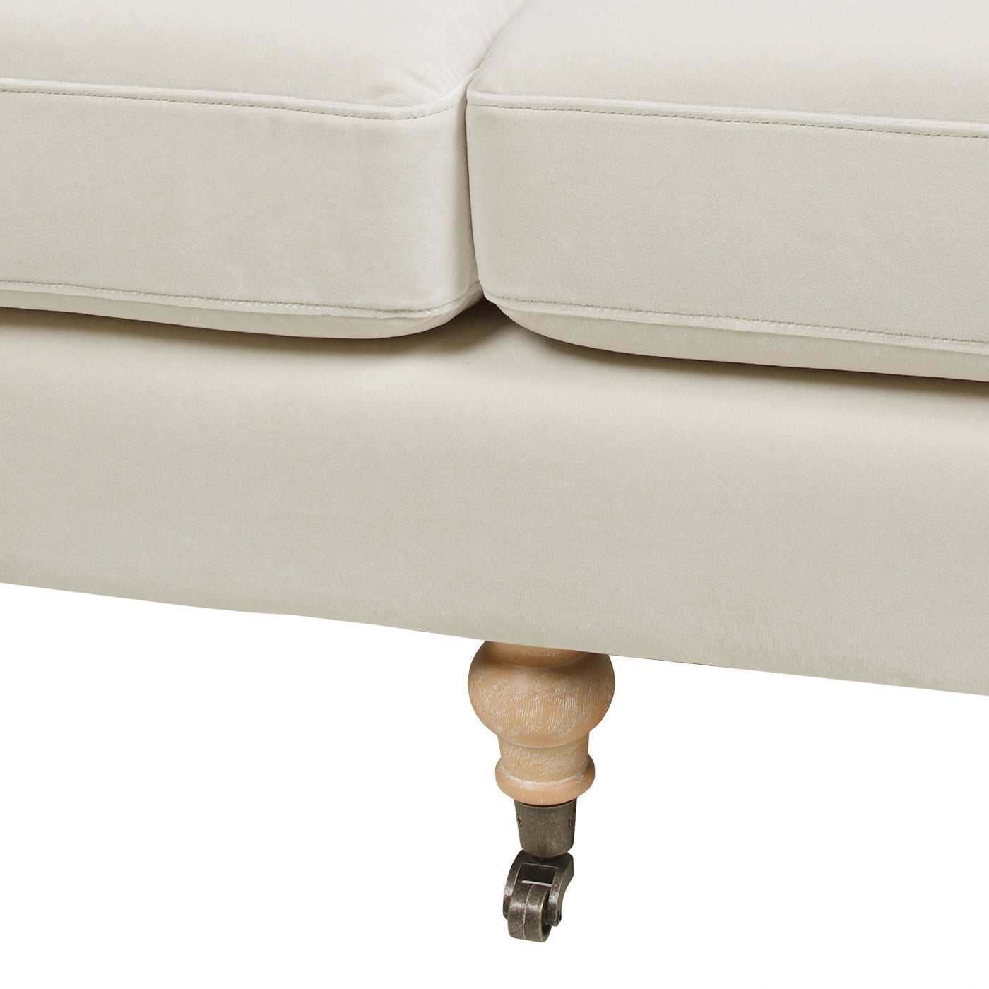 Alana 88" Lawson Two Cushion Tightback Sofa, French Beige Performance Velvet Beige Foam Velvet 3 Seat