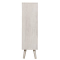 4 Door Shoe Rack, Freestanding Modern Shoe Storage Cabinet, For Entryway White Particle Board