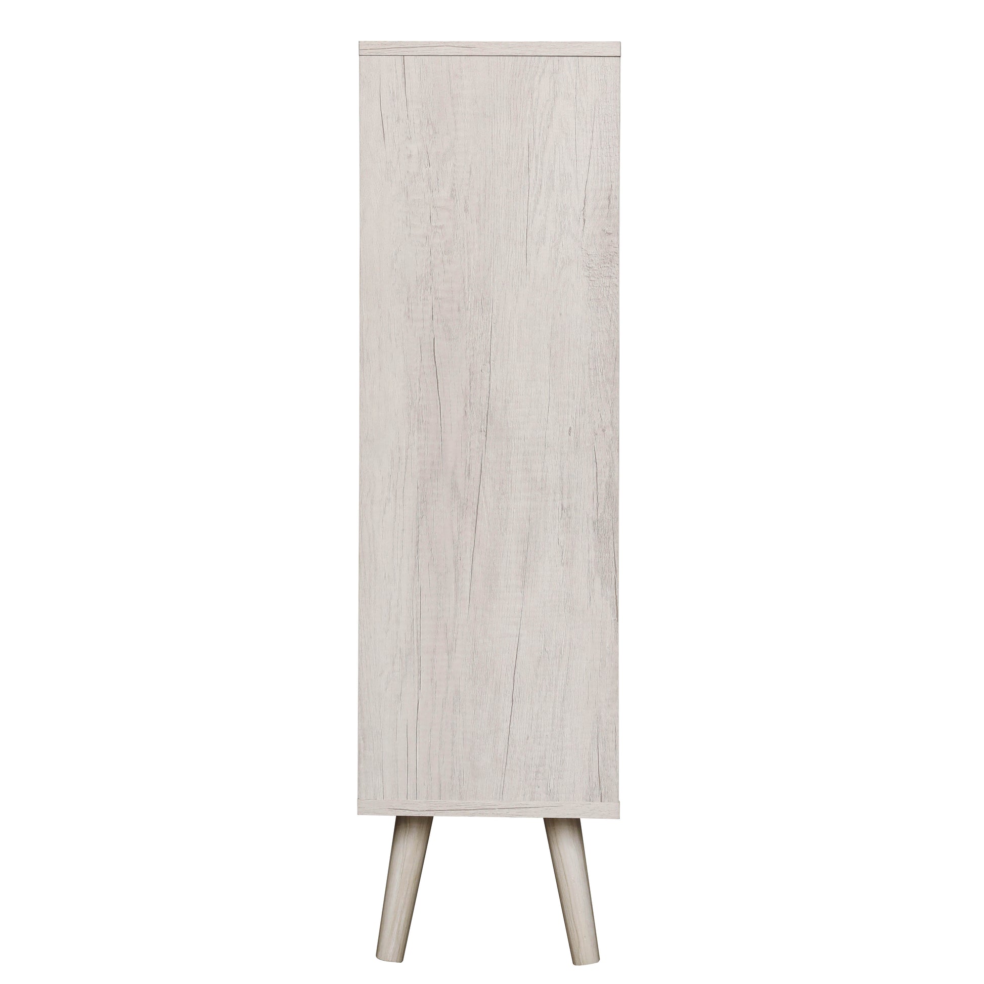 4 Door Shoe Rack, Freestanding Modern Shoe Storage Cabinet, For Entryway White Particle Board