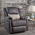 Glider Recliner With Swivel Slate Microfiber