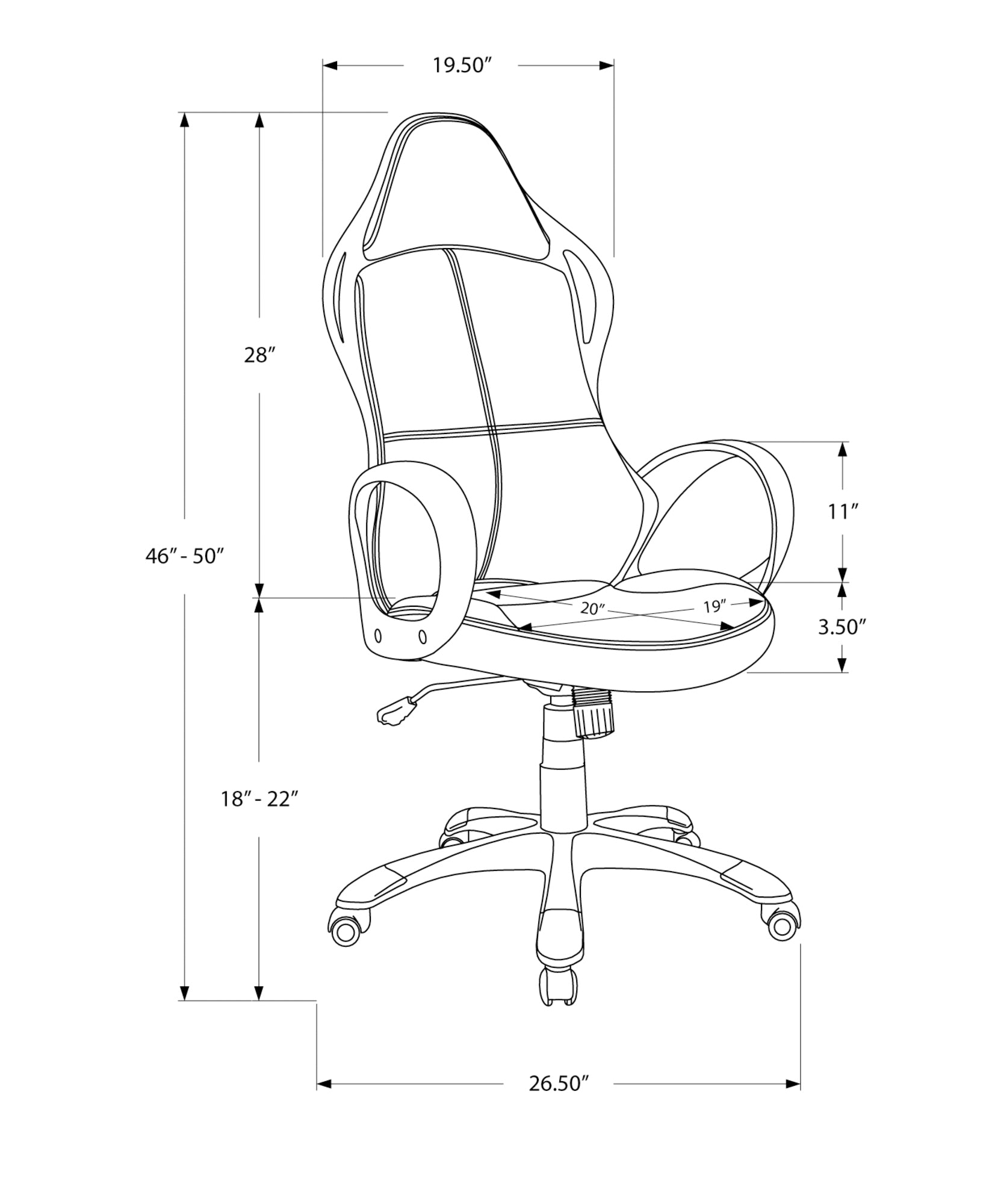 Office Chair, Gaming, Adjustable Height, Swivel, Ergonomic, Armrests, Computer Desk, Work, Black And Red Fabric, Black Metal, Contemporary, Modern Black Foam Polyester