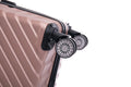 3 Piece Travel Lightweight Suitcase With Wheels, Password Lock, Business And Travel Carry On Luggage, Rose Gold 20 Inches 24 Inches 28 Inches Rose Gold Abs