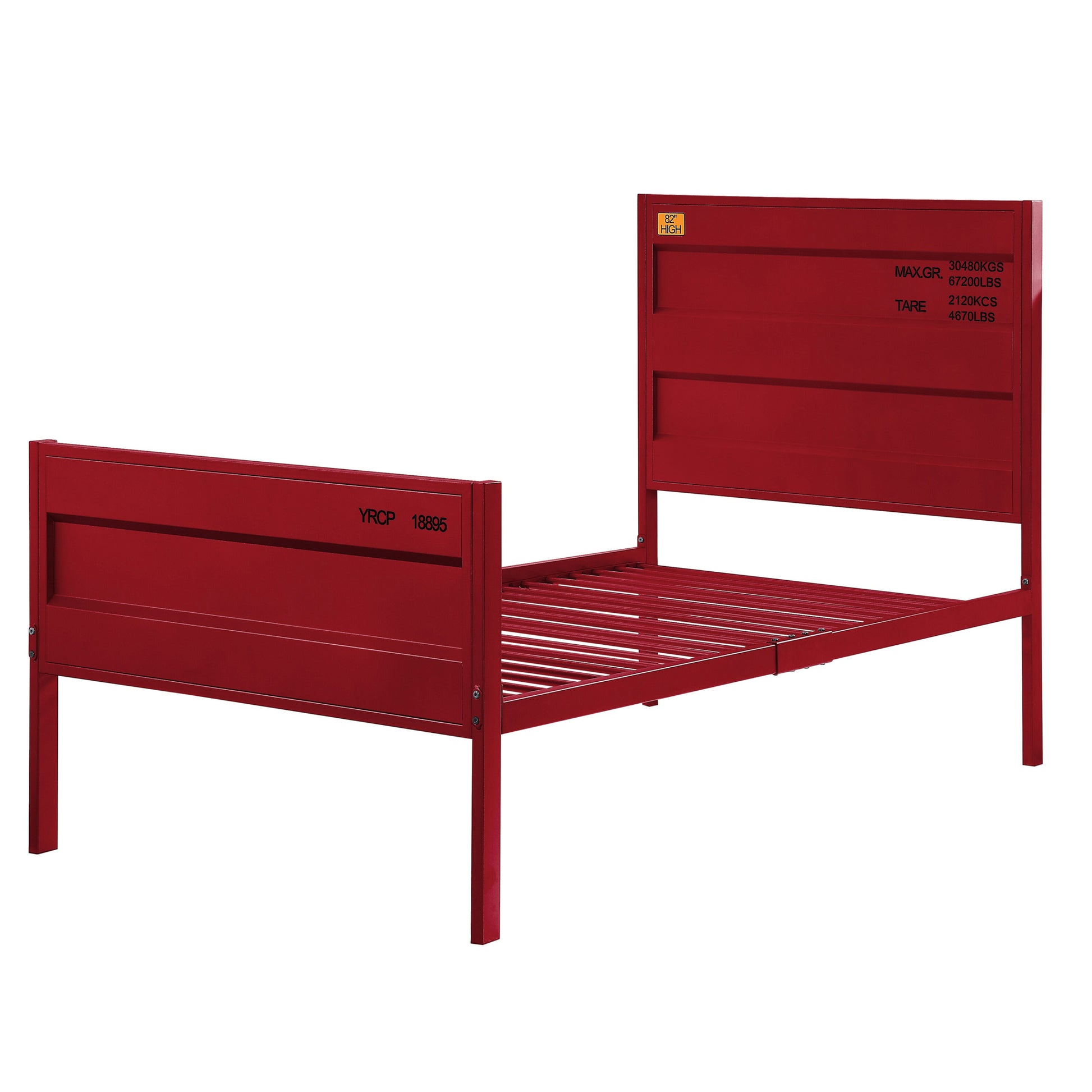 Red Twin Platform Bed Twin Red Iron Bedroom Contemporary Slat Beds Metal