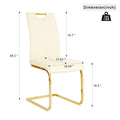 Modern Style Glass Dining Table With Elegant Transparent Design, Solid Support Base, Pale Yellow Dining Chair Set With Gold Plated Legs, Suitable For Restaurant Kitchens Set Of 7 Yellow Glass
