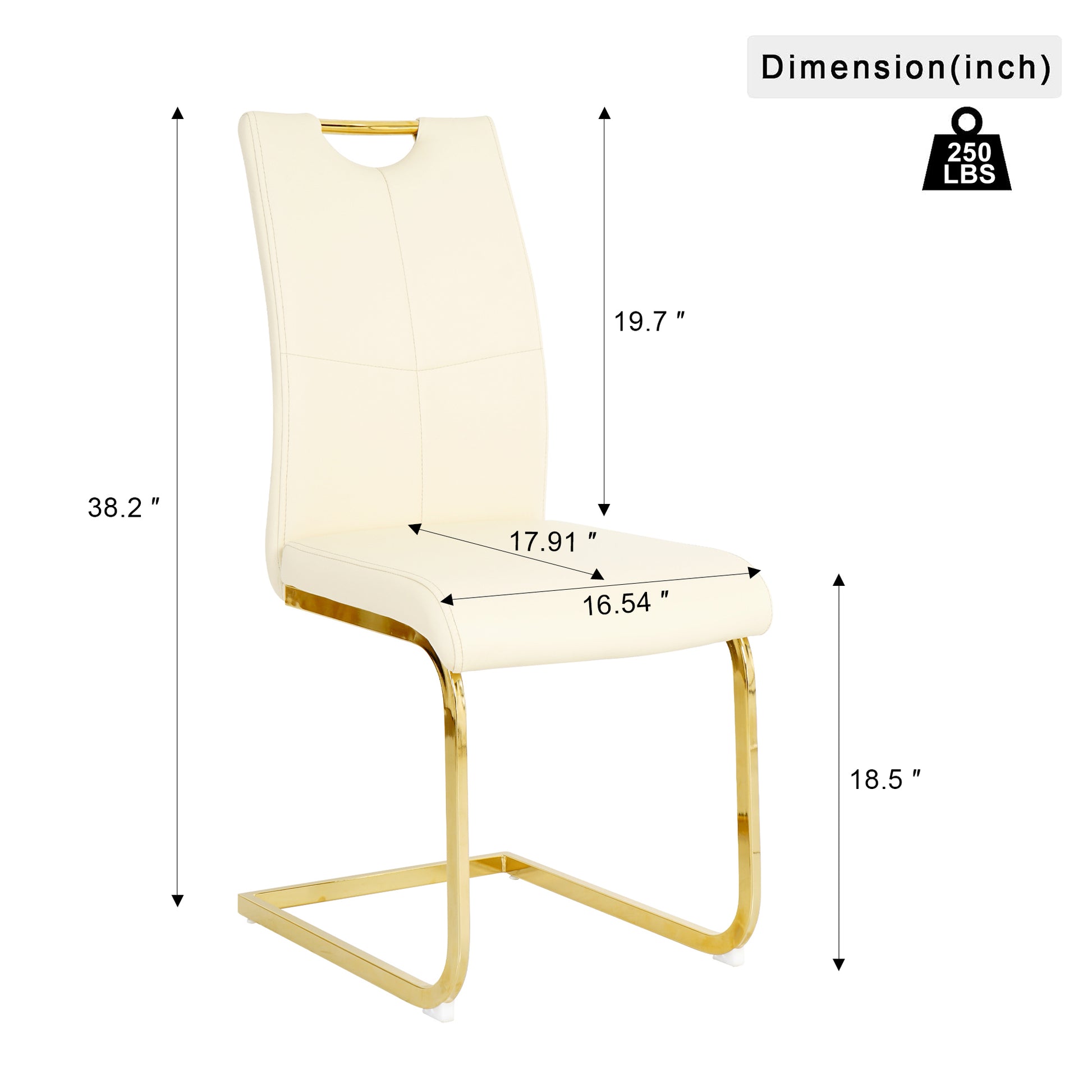 Modern Style Glass Dining Table With Elegant Transparent Design, Solid Support Base, Pale Yellow Dining Chair Set With Gold Plated Legs, Suitable For Restaurant Kitchens Set Of 7 Yellow Glass
