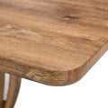 Table And Chair Set.Mdf Rectangular Dining Table, 6 Modern Medieval Style Restaurant Cushioned Side Chairs With With Soft Cushions And Black Metal Legs.Suitable For Restaurants, Living Rooms, Kitchen. Brown Seats 6 Mdf Metal