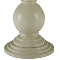 Antique White Accent Table With Pedestal Base Antique White Primary Living Space Farmhouse,Modern Round Wood Pedestal
