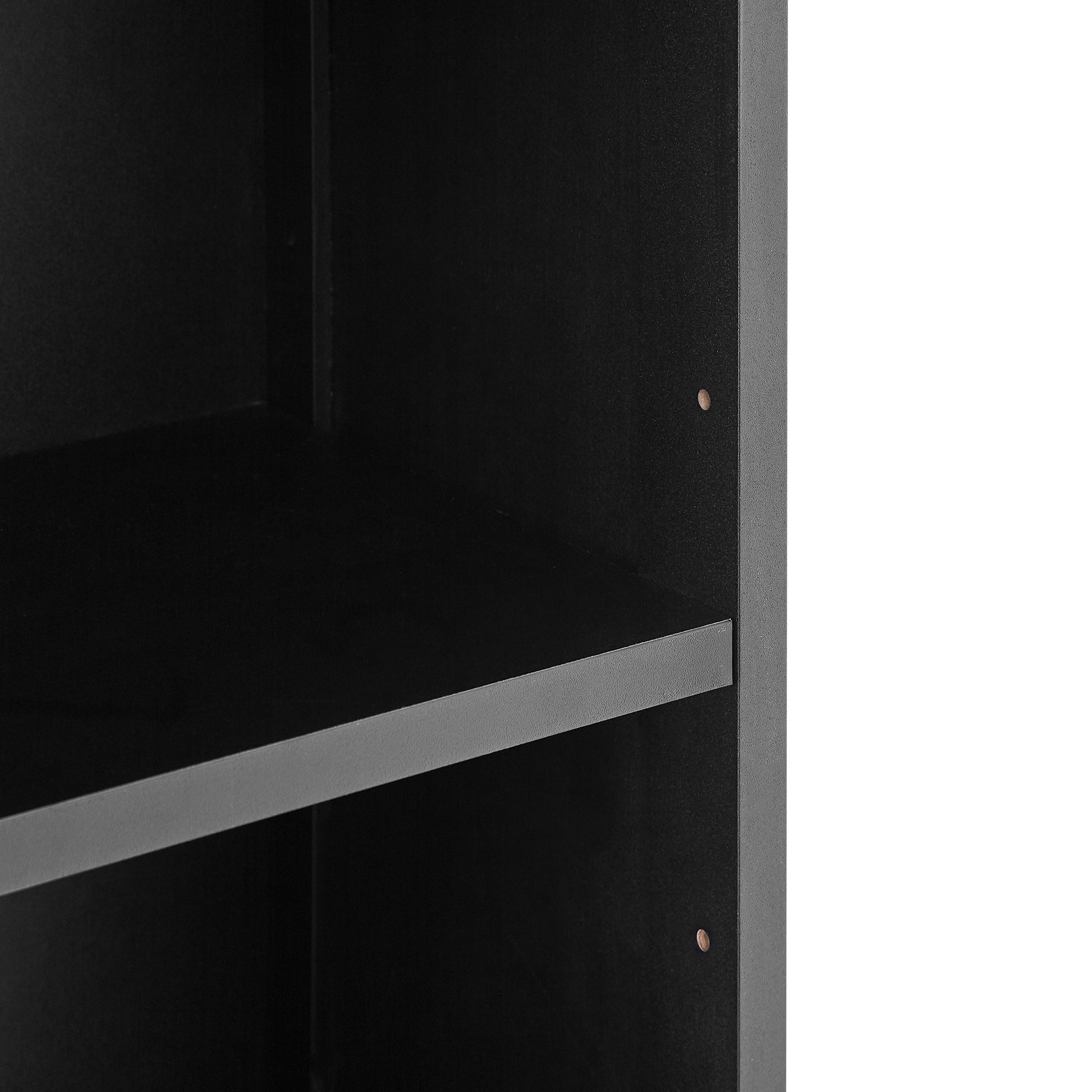 Tall Bathroom Cabinet, Freestanding Storage Cabinet With Drawer, Mdf Board, Adjustable Shelf, Black Black Mdf