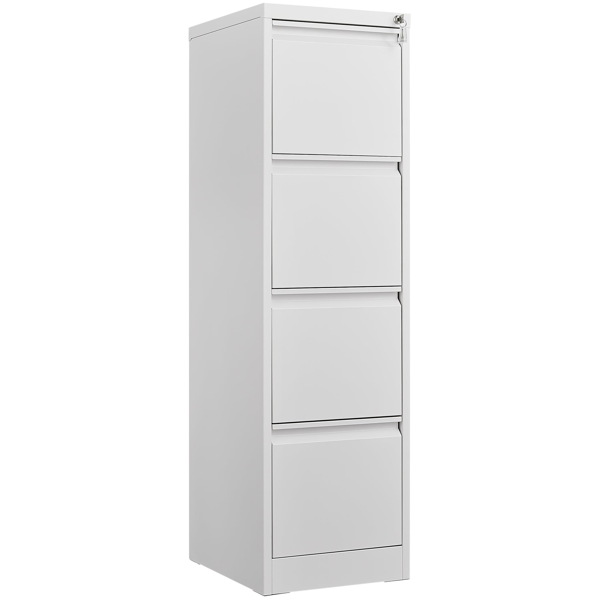 4 Drawer File Cabinet With Lock Metal Vertical File Storage Cabinet Office Home Steel Vertical File Cabinet For A4 Legal Letter Size Narrow File Cabinet Locked,Assembly Required Filing Cabinets 3 4