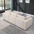 Modular Sectional Sofa, Convertible U Shaped Sofa Couch, Modular Sectionals With Ottomans, 6 Seat Sofa Couch With Reversible Chaise For Living Room. Beige Beige Fabric 4 Seat