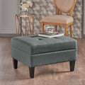 Ottoman Dark Gray Fabric