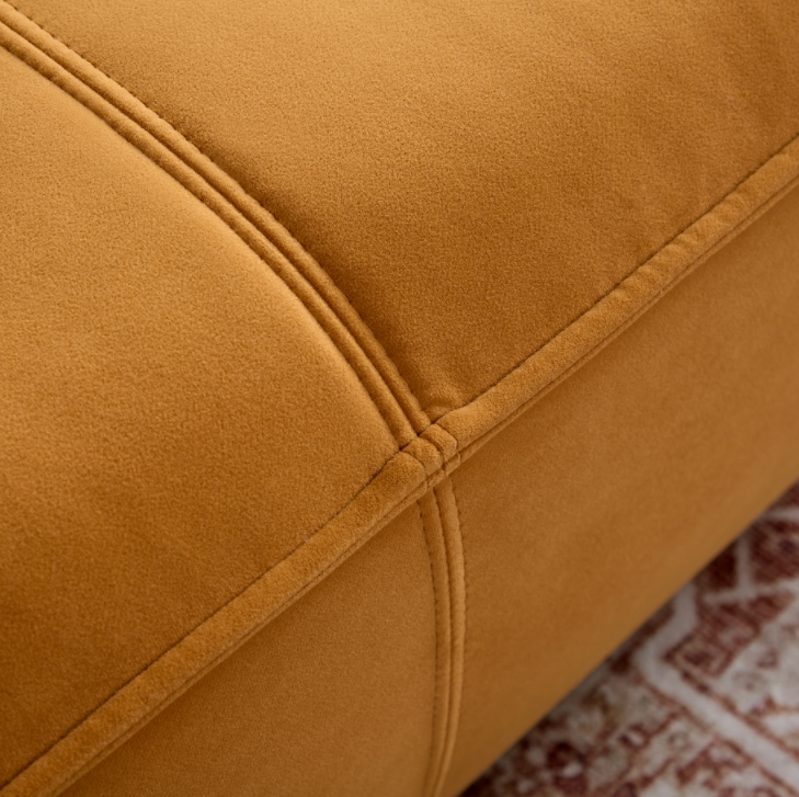 Wks10O Orangeset Sofa, Durable Fabric, Solid Wood Frame Orange Fabric 2 Seat