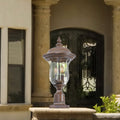 Vintage Outdoor Lamp Post Light, Waterproof Garden Patio Lantern With Clear Glass Shade, Classic Bronze Finish, Ideal For Yard, Porch, Walkway, And Driveway Lighting One Piece&No Bulb Brown Bronze