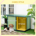 Pawhut Outdoor Indoor Dog House With Openable Top, Weather Resistant Dog Kennel With Porch, Pet Furniture For Small And Medium Sized Dogs, Natural Wood Natural Wood Pvc