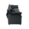 Modern Fabric Living Room Sofa With 4 Pillows Upholstered Large Deep Seating Loveseat, Grey Corduroy Grey Corduroy 2 Seat