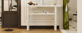 Elegant Minimalist Console Table With Rounded Edges And Sturdy Shelf Design For Entryway, Living Room Gray Wash Gray Wash Solid Wood Mdf