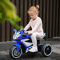 Tamco 6V Kids Electric Motorcycle Small Kids Toys Motorcycle Kids Electric Car Electric Ride On Motorcycle For 3 4 Years Boys Blue Plastic Indoor & Outdoor Use