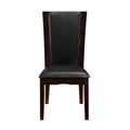 Modern Contemporary Dining Side Chairs Set Of 2 Dark Brown Faux Leather Upholstered Espresso Finish Hardwood Solid Dark Brown,Espresso Dining Room Side Chair Wood