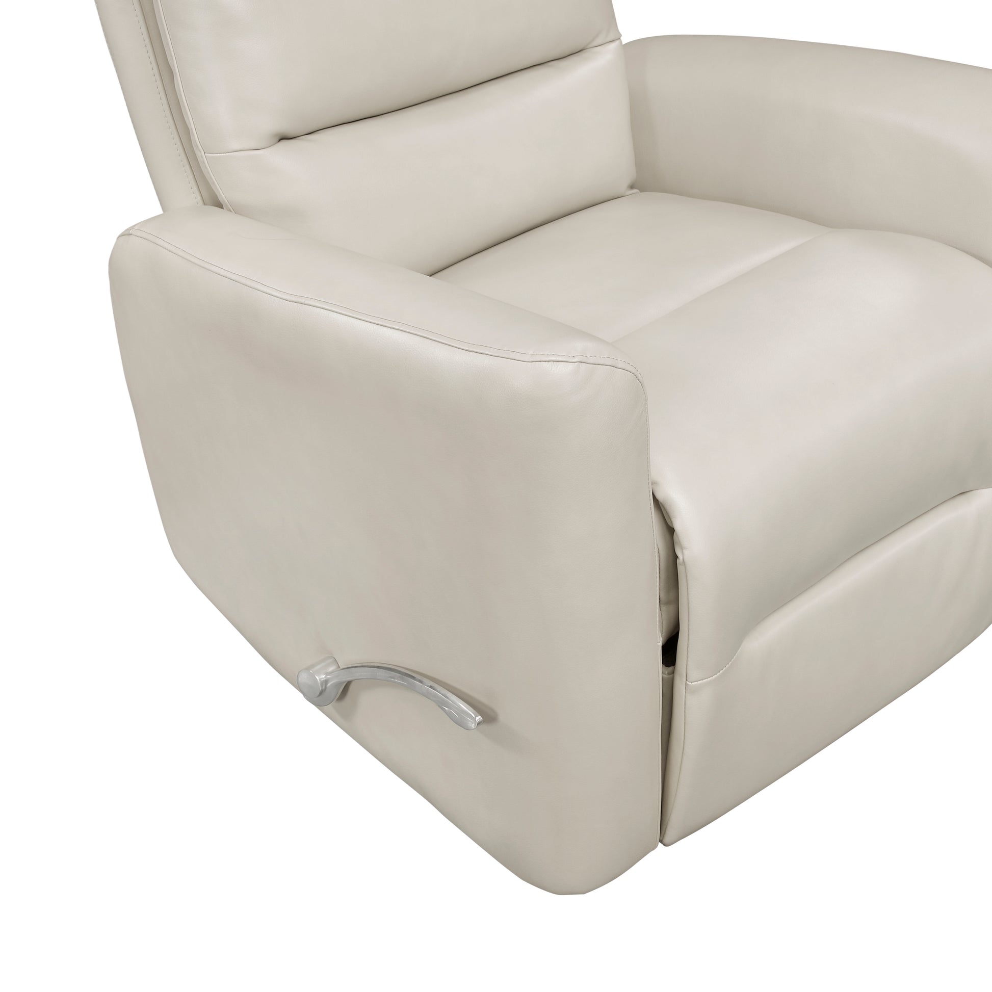 Glider Reclining Chair Swivel Motion Beigefaux Leather Upholstery Luxury Living Room Furniture, Movie Chair Beige Faux Leather Wood Primary Living Space Plywood,Solid Wood