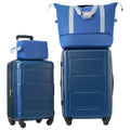 2 Piece Luggage Set With Bags Expanable Spinner Wheels Abs Lightweight Suitcase With Tsa Lock 20Inch 24Inch Blue Abs