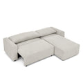 Modular Corduroy Upholstered 3 Seater Sofa Bed With Storage For Home Apartment Office Living Room, Free Combination, L Shapedbeige Beige Wood Primary Living Space Medium Soft Pillow Back Eucalyptus Square Arms Foam Corduroy 3 Seat