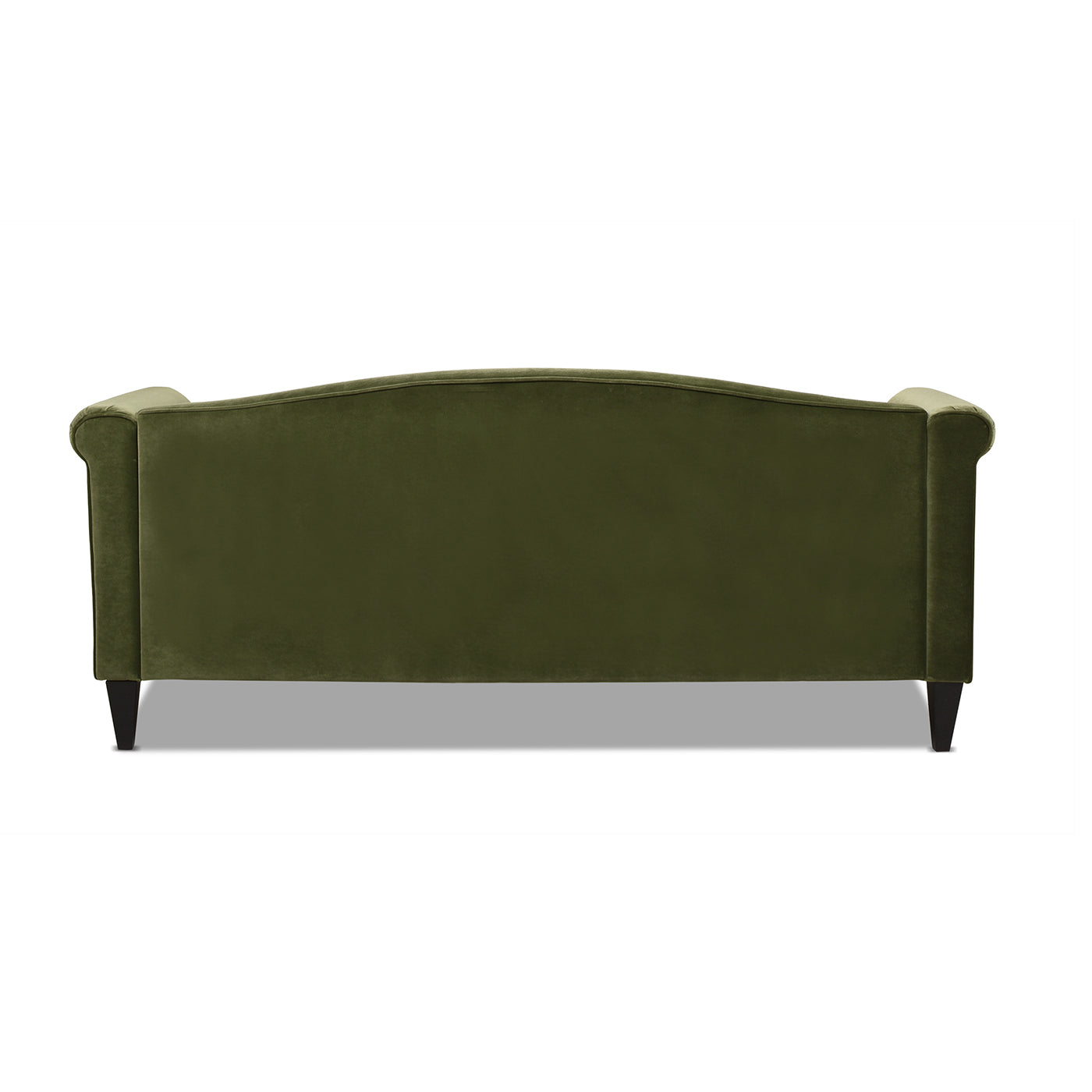 Elaine 77" Camel Back Small Space Sofa, Olive Green Performance Velvet Olive Green Foam Velvet 3 Seat