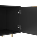 Black Modern Tv Stand Fluted 68