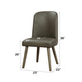 Waylon Gray Synthetic Leather & Gray Oak Finish Side Chair Set Of 2 Gray,Oak Faux Leather,Synthetic Wood