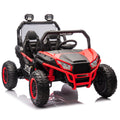 24V Two Seater Kids Ride On Utv W Parents Control,400W Super Power,Four Wheel Suspension,Led Light With Rear Searchlight,Bluetooth,Mp3,Music,Rear Storage Space,Speeds 3.73 4.97Mph For Kids Aged 3 . Red 50 99 Lbs Polypropylene